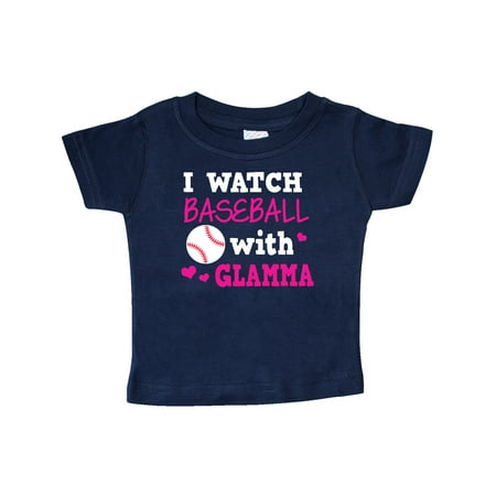 

Inktastic I Watch Baseball with My Glamma Gift Baby Boy or Baby Girl T-Shirt