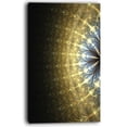 thumbnail image 2 of Amazing Gold Symmetrical Fractal Flower - Floral Canvas Art Print, 2 of 3