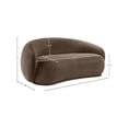 thumbnail image 3 of Meridian Furniture Emery Brown Velvet Loveseat, 3 of 8