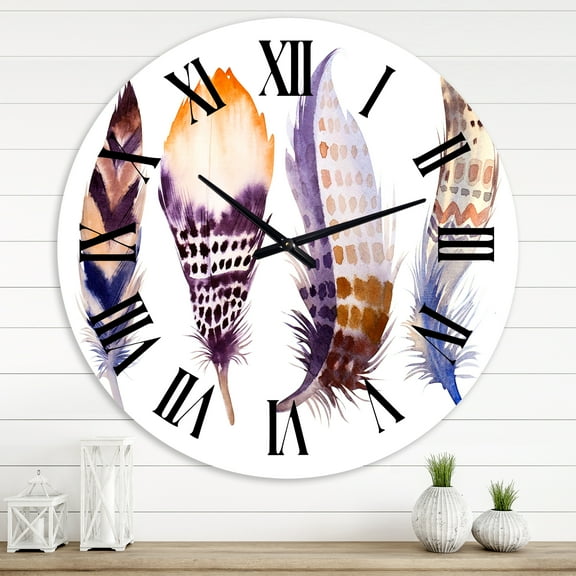 Designart 1 in Quartz Bohemian Wall Clock