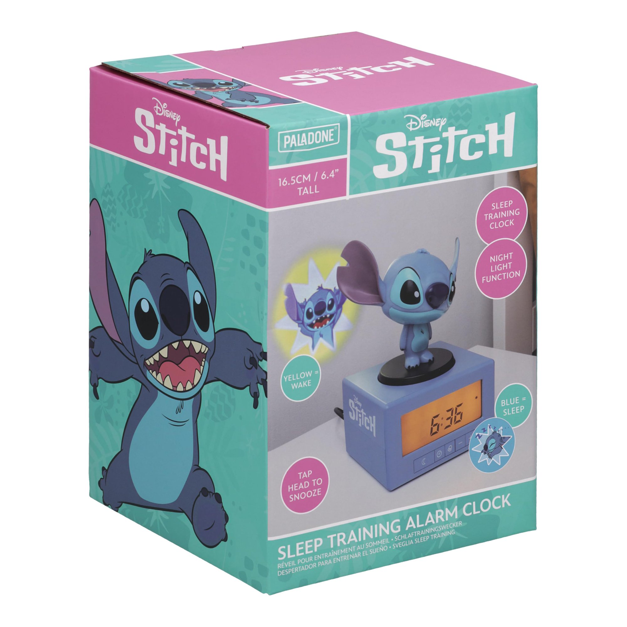 Stitch Sleep Training Alarm Clock – Officially Licensed Disney Kids Projection Bedroom Night Light | Paladone