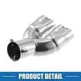 thumbnail image 5 of Unique Bargains Car Dual Exhaust Tip Pipe Heart Shaped Applicable Diameter 2.5" Exhaust Pipes Bolt-On Metal Silver Tone, 5 of 7