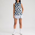thumbnail image 5 of Women's Halloween Golf Shirt Sleeveless Collared Zip Up Tank Tops, Halloween Print Athletic Shirt for Themed Rounds Blue L, 5 of 6