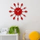 thumbnail image 1 of Reloj de pared creativo Macarena reloj decorativo silencioso de Acero inoxidable para decoración de sala de estar y comedor rojo, 1 of 8