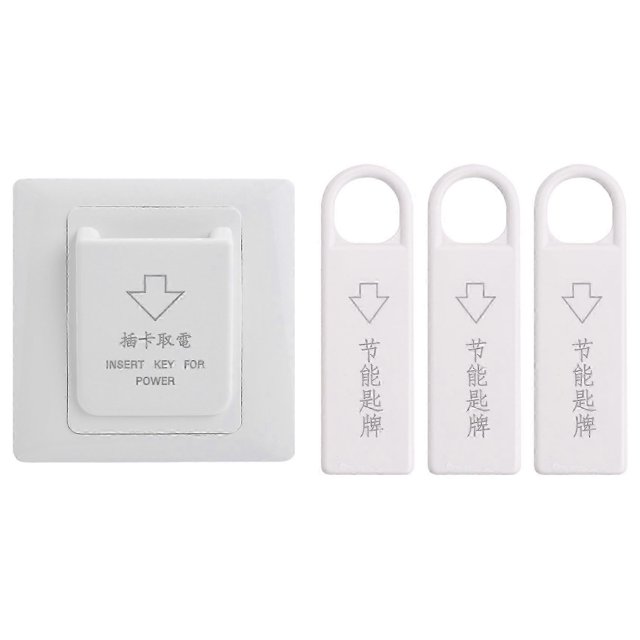 High Grade Hotel Magnetic Card Switch Energy Saving Switch Insert Key for Power with 3 Card