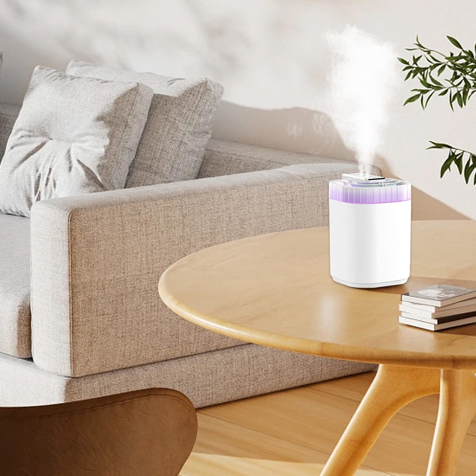 QTOCIO Home Appliances, Colorful Cool Large Capacity Humidifier, USB Desktop Humidifier, 3 Spray Modes, Auto Shut-Off For Car, Bedroom, Office, Home, Super Quiet