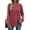 Wine Red, variant on Blouses for Women Long Sleeve Crew Neck Tunic Tops Buttons Side Fall Shirts