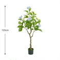 thumbnail image 3 of 5FT Artificial Hydrangea Flowers Tree for Home Wedding Living Room Office Indoor Outdoor Decor, 3 of 6