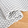 thumbnail image 5 of SAFAVIEH Salem Corynn Solid Cotton Area Rug, Grey/Ivory, 4' x 6', 5 of 10