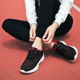 thumbnail image 5 of Gvdentm Black Nonslip Shoes Women Breathable Mesh Walking Sneakers lightweight Lace-up Comfort Trainers Shoes Women Pink,8, 5 of 9