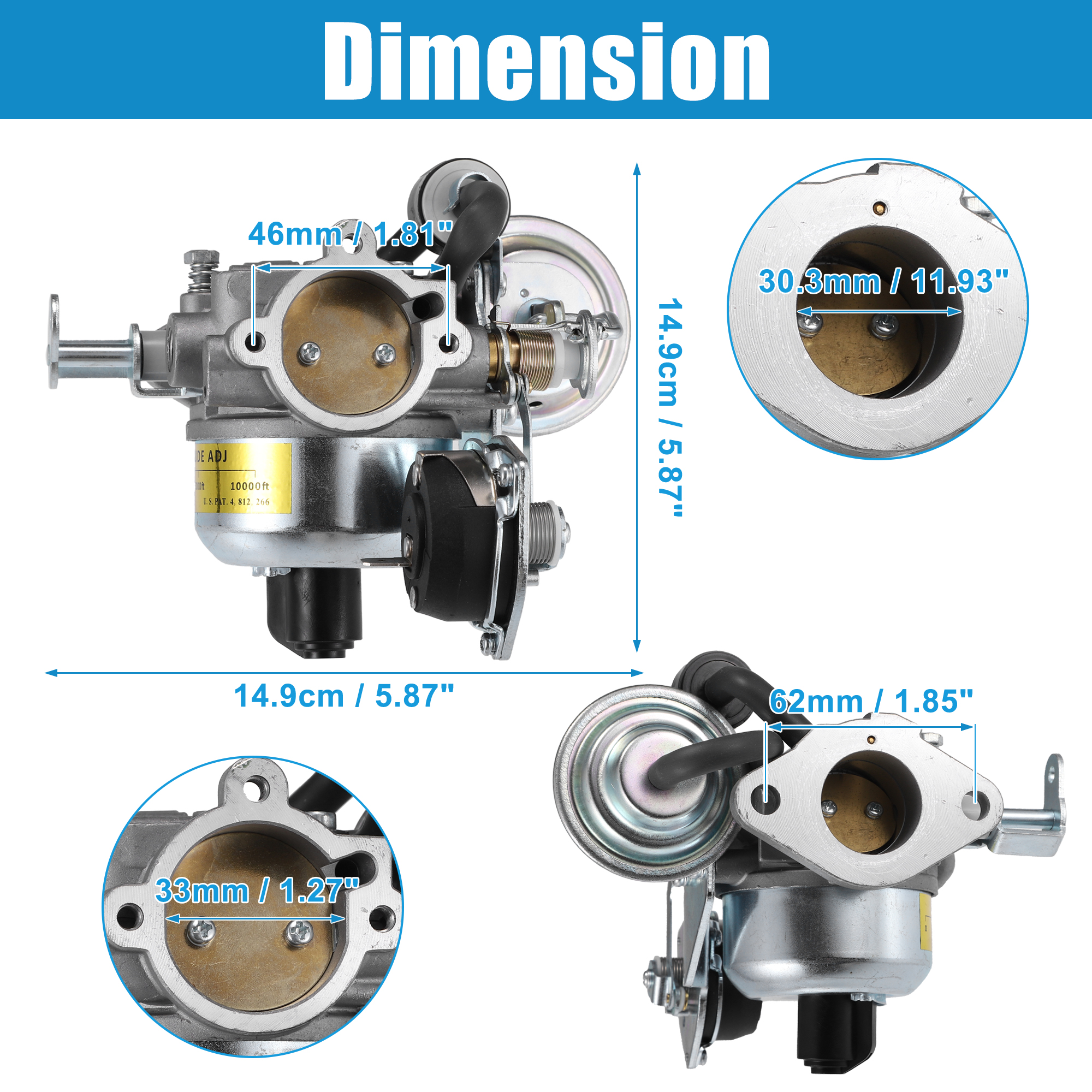 Carburetor Replacement For Onan 146-0663 - Includes Gaskets, Fits BGE Spec K-P, BGD, BGDL Engines