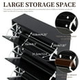 thumbnail image 5 of Fsbecl Freestanding Narrow Shoe Cabinet with 3 Flip Drawers for Entryway, Black, 5 of 8