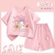 thumbnail image 5 of Kawaii Kuromi 2Pcs Kid's Short Sleeve Set Sanrios Anime Cinnamoroll Fashion Cute Girls Boy Student Cotton Casual T-Shirt Shorts, 5 of 5
