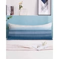 thumbnail image 2 of Haze Blue White Ombre Body Pillow Covers, Vintage Gradient Striped Aesthetics Soft Bed Throw Pillowcases Breathable Cooling Long Lumbar Body Pillow Sham Cover for Bed Sofa 20''x54'', 2 of 7