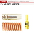 thumbnail image 2 of Greenne 12Pcs Mb-15Ak Mig/Mag M6 Welding Weld Torch Contact Tips Holder Gas Nozzle, 2 of 5