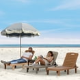thumbnail image 4 of Amopatio Oversized Outdoor Chairse Lounge Chair, 5-Level Adjustment Backrest, Extra Widen Chaise with Cup Holder Easy Assembly for Pool Beach Garden, 4 of 6