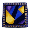 thumbnail image 1 of BuyYourTies - PS-Z-114 - Mens Aficionado Silk Pocket Square - Blue Gold, 1 of 1