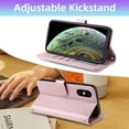 thumbnail image 3 of PYAN-Wallet Case for iPhone Xs Max with Detachable Wrist Strap Shoulder Strap, Multiple Card Slots Folio Purse, PU Leather Stand Phone Cover for i X XR Xsmax 10x SX Xmax 10xs 10s 10 Plus Xmaxs Pink, 3 of 4