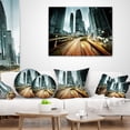thumbnail image 4 of Designart Traffic in Hong Kong at Sunset - Cityscape Photo Throw Pillow - 12x20, 4 of 5