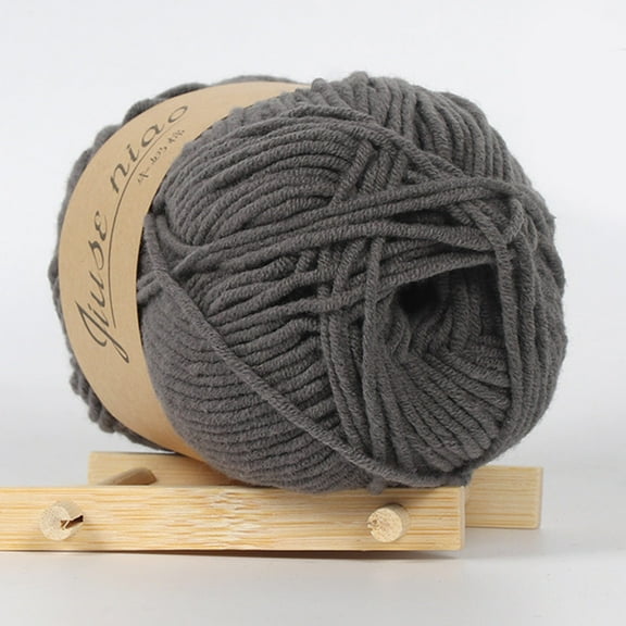 PRYESS Solid Medium Cotton Yarn, Cotton Wool for Hat Making, Fine Yarn for Scarf and Sweater, #A