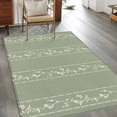 thumbnail image 2 of Green Flower Branch Area Rugs 2.7'x5', Washable Small Throw Rugs for Kitchen Bedroom, Spring Summer Farmhouse Botanical Indoor Outdoor Rug Non-Slip Low Pile Carpet Runner Reversible Floor Mats, 2 of 8