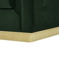 thumbnail image 3 of Inspired Home Anniston Velvet 3 Seat Sofa with Gold Base and Horizontal Channel Tufting, Hunter Green, 3 of 10