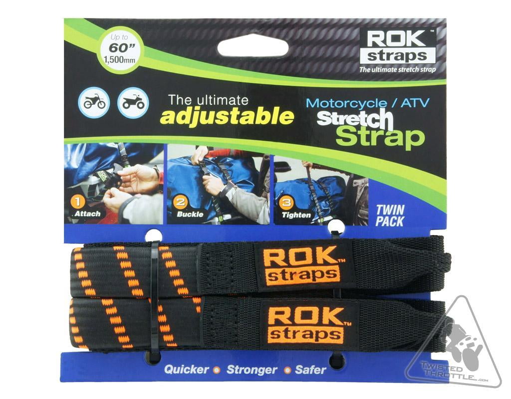 ROK Straps ROK10031 Motorcycle Strap Black/Orange