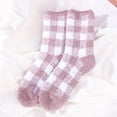 thumbnail image 6 of Slipper Socks for Women with Grippers Non Fuzzy Grip Winter Warm Cozy Thick Comfy Soft Cabin Socks, 6 of 7
