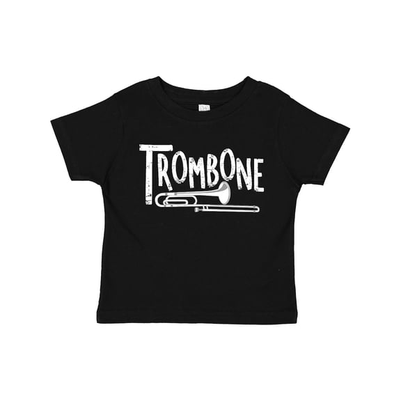 Inktastic Trombone Rough White Text Boys or Girls Toddler T-Shirt