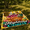 thumbnail image 7 of Sunshine Sass Highland Cows Rustic Farmhouse, Cozy Typography Art Scene, Warm Flannel Blanket for Ranch House and Living Room, Art Lovers Housewarming Gift, Artistic Home Decor, 7 of 7