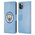 thumbnail image 1 of Head Case Designs Officially Licensed Manchester City Man City FC Badge Geometric Blue Full Colour Leather Book Wallet Case Cover Compatible with Apple iPhone 11 Pro Max, 1 of 6