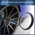 thumbnail image 2 of Unique Bargains Hub Centric Rings, 64.1mm ID 67.1mm OD  Car Wheel Hubrings ABS Plastic Black, 4pcs, 2 of 7