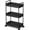 Black, variant on 3 Tier Slim Rolling Storage Cart with Wheels Plastic Utility Cart Organizer for Snack Craft Art Postpartum Nail Makeup in Bathroom Laundry Room Kitchen Bedside Narrow Space, White