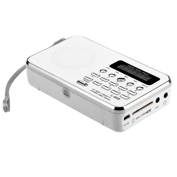Fawoonu Portable Mini FM Radio Speaker with 1.5" Display Screen, USB/TF/SD Card Playback, Headphone Jack, and Replaceable Battery - High Fidelity Sound & Long Endurance Time