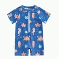 thumbnail image 4 of UAYOTSE Toddler Boy Sun Swimsuit Ocean World Animal Print Zipper Short Sleeve Childrens Swimsuit,Sizes 12-18 Months, 4 of 4