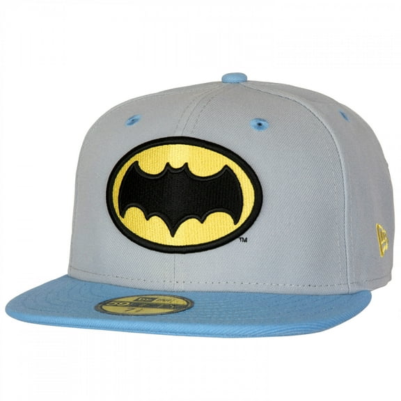 Batman Adam West Logo New Era 59Fifty Fitted Flat Bill Hat-7 5/8 Fitted