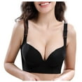 Sksloeg Plus Size Bras for Women Full Coverage Push Up Wireless Bra Non