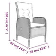 thumbnail image 4 of vidaXL 7 Piece Garden Dining Set with Cushions Grey and Black, 4 of 4