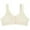 Beige, variant on Prolriy Womens Bras Women's Soft Cotton Lace Flower Plus Size Without Ring Vest Style Front Button Underwear Bra, Bras for Women Beige 36B
