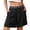 Black, variant on Women's Summer Beach Shorts 7 Inch Inseam Wide Leg Shorts Plus Size Cotton Linen Shorts Boho Embroidery Short Pants Loose Elastic Waist Lounge Shorts with Pockets