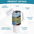 thumbnail image 4 of 40 Oz Car Handle Water Bottle Water Cup Water Bottle Water Jug Coffee Cup Travel Water Bottle Beautiful River, 4 of 8
