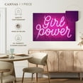 thumbnail image 5 of Elephant Stock Girl Power Neon Sign Wall Art - Horizontal Canvas Wall Art - Living Room Wall Decor - Inspirational And Typography Canvas - Pink And Purple Decor - 30" x 20", 5 of 8
