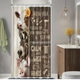 thumbnail image 3 of Funny Farmhouse Shower Curtain, Rustic Bathroom Rules Shower Curtain Set for Bathroom, Adults Animal Fabric Shower Curtain Restroom Bathtub Decor Accessories with Hooks 36X 72 inch, 3 of 6