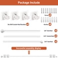 thumbnail image 4 of Curtain Rods No Drilling for Windows 32 to 48 Inch, 5/8 Inch Diameter Drapey Pole with No Drill Curtain Rod Brackets, Renter Friendly Cortineros Para Ventanas (White), 4 of 8