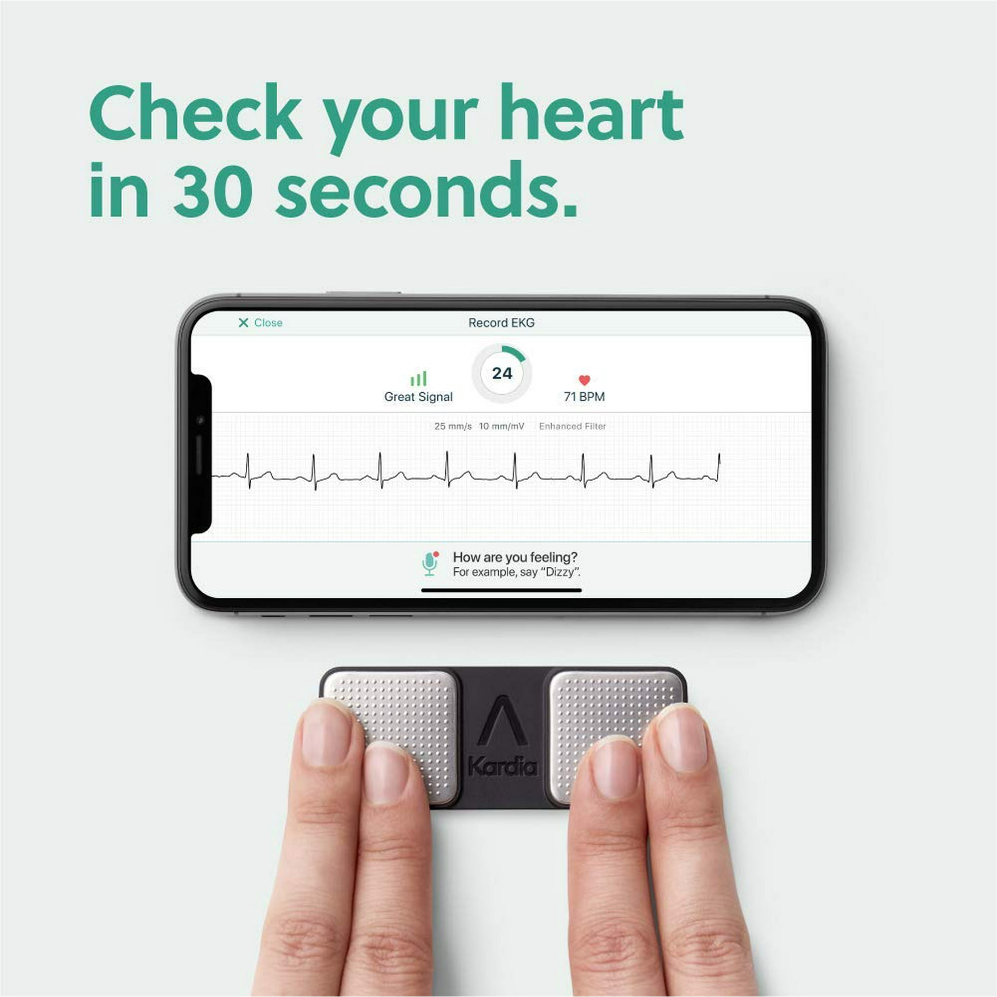 AliveCor KardiaMobile ECG Monitor Wireless Personal ECG Device