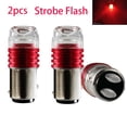 thumbnail image 2 of 1/2pzs foco LED roja Estrobo/Flash 6000K/CC 12V para Luz de freno/Luz intermitente para coche, 2 of 4