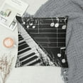 thumbnail image 2 of Nawypu Piano Keys Cushion Cover Pop Musical Instruments Pattern Throw Pillow Cover for Outdoors Chair Office Black Hippie Graffiti Style Cushion Case for Bedroom Car Party Couch,, 2 of 5