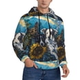 thumbnail image 2 of Uemuo Sunset Sunflower Dog Pattern Men's Hoodie - Casual Pullover Hoodie with Kangaroo Pocket, Stylish Hooded Sweatshirt for Everyday Wear-4X-Large, 2 of 7