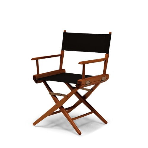 Telescope Casual 90305C01 World Famous Dining Height Director Chair, Black with Walnut Frame