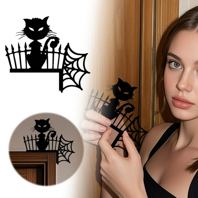TIELUTT Halloween Door Corner Wall Sticker for Home Space Wall Stickers on Tiles for Kitchen Wall Custom Wall Stickers for Bedroom Girl Room Decorations for Bedroom Butterflies Wall Decals Living Roo